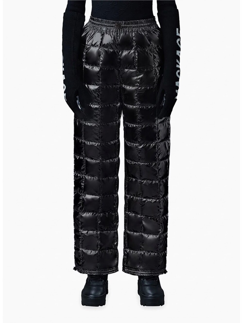 MACKAGE Metallic Duck Down Fill 800+ Quilted Tech Black  Pants Men’s Size Large